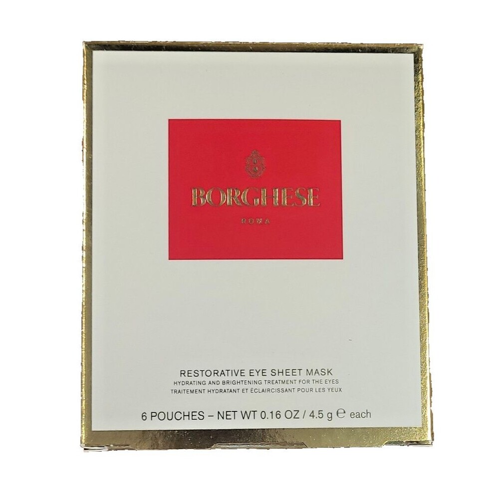 6 Pouches Borghese ROMA Restorative Eye Sheet Mask Hydrating Brightening